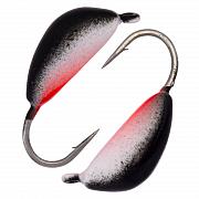 Банан d 4,0 мм, вес 1,29 гр, черный-серебристо-красный /10 шт/